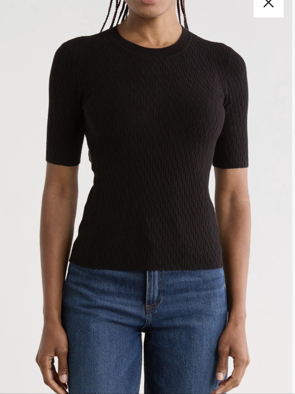 New With Tags! rag & bone Black Rich Texture 90s Style Staple Sweater